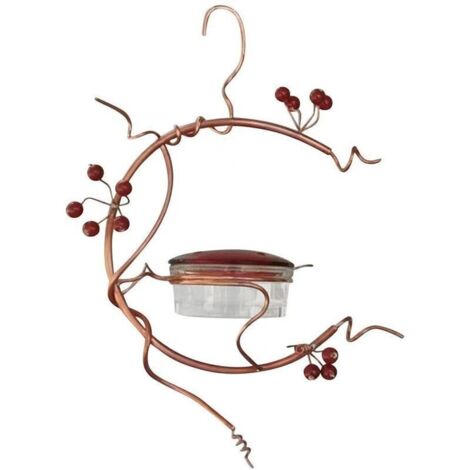 Bardusch-Mangeoire pour colibris aux Baies Rouges avec Flamme Coppervines Mini-Blossom Dream House nichoir pour Petits Oiseaux 23X16cm