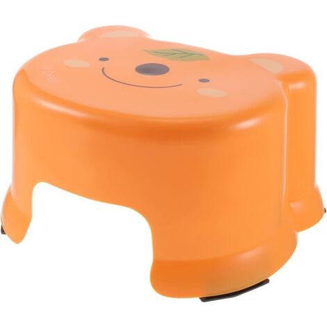 Bardusch-Marchepied plastique épais orange, antidérapant pour enfants, sécurité salle de bain/cuisine