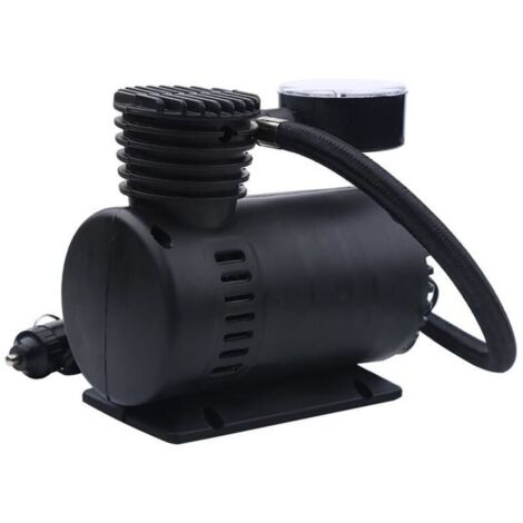 Bardusch - Mini Compresseur d\'air Portable - - Gonfleur 12V - Détecteur de pression - 300 PSI - Noir
