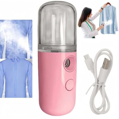 Bardusch-Mini défroisseur vapeur rechargeable 15 s, rose, maison/voyage
