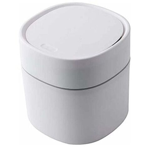 Bardusch-Mini Poubelle en Plastique Poubelle de Bureau créative Poubelle de Bureau avec Couvercle Petite Poubelle de Nettoyage de Bureau à Domicile Bouton Poubelle de Rangement de Bureau
