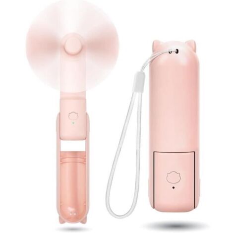 Bardusch - Mini Ventilateur à Main Silencieux Rechargeable à 3 vitesses Ventilateur USB Portable avec Batterie pour Voyage