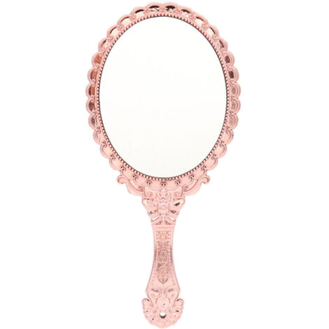 Bardusch-Miroir à main rétro avec poignée, miroir de maquillage et miroir de voyage