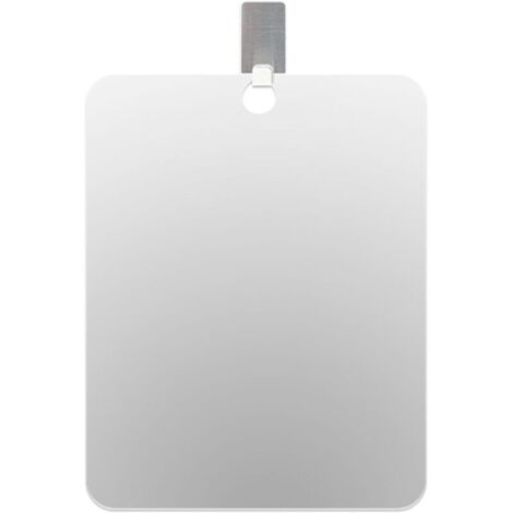 Bardusch - Miroir de maquillage portable lumineux pour femmes avec crochet adhésif, 1 miroir, 1 crochet, miroir rechargeable, miroir de voyage, rotation ajustable, LED L (13 x 17 cm)