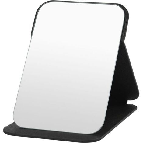 Bardusch-Miroir de table portable pliable Super HD 16x11 cm en cuir PU, multi-angle, ultra fin et durable pour voyage