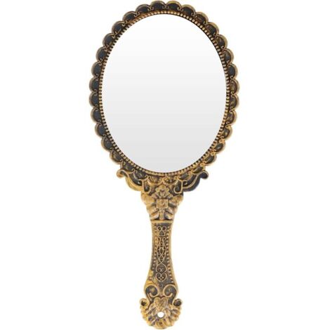 Bardusch-Miroir Vintage Poche Voyage Main Maquillage Ovale Femmes Beauté (Bronze)