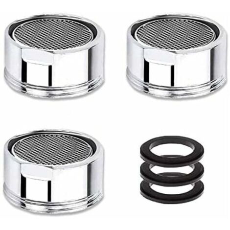 Bardusch-Mousseur Robinet M22/M21,5, 3 Pièces Aerateur Robinet Economie D'eau Avec Filtre en Acier Inoxydable, Aérateur de Filtre a Eau Robinet(21,5mm Filetage Mâle)