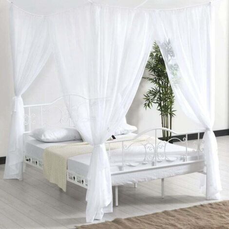 Bardusch-Moustiquaire de Lit, Grand Moustiquaire à Quatre Portes pour Soler Efficacement Les Moustiques, Moustiquaire Filet Baldaquin pour Lit Double et Lit Simple (190 x 240 x 210 cm)