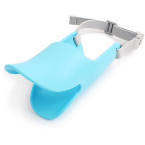 Bardusch - Muselière en silicone bleue M pour chien, résistante aux morsures et confortable, en forme de gueule de canard, idéale pour le dressage.