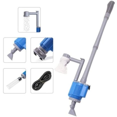 Bardusch-Nettoyeur électrique pour Aquarium, avec changeur d'eau Laveur de Sable Nettoyage des débris Filtre à Eau Douche à Eau débit d'eau 5 en 1 Kit de Nettoyage de Gravier Multifonction,20W,220V