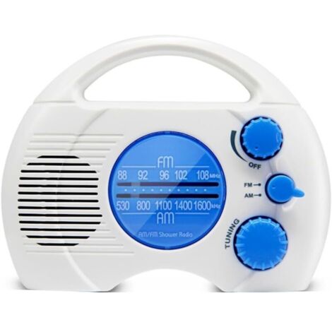 Bardusch-Nouvelle Radio Radio Portable AM FM Mini Radio Radio de Salle de Bain avec Carte Enfichable