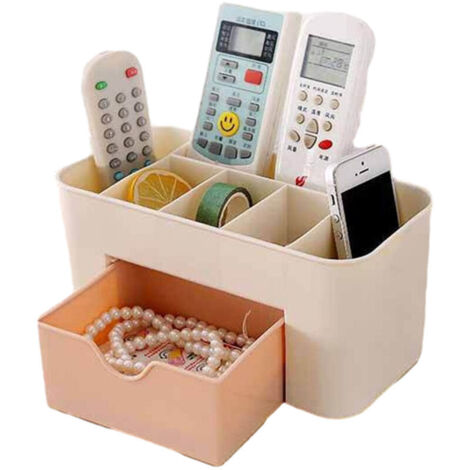 Bardusch-Organisateur cosmétiques salle de bain/bureau : 1 tiroir et 6 compartiments pour produits de beauté et accessoires