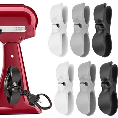 Bardusch-Organisateur de Fil Electrique, 6 Organiseur Cordon pour Appareils Câble Organisateur Support de Cordon pour Appareils Electroménagers pour Petits Appareils Ménagers, Mélangeur, Cafetière