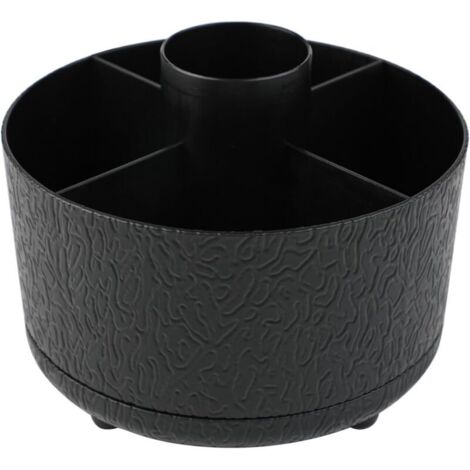 Bardusch-Organisateur rotatif noir 360°, boîte skincare/pinceaux/parfum, multifonction pour salle de bain ou coiffeuse.