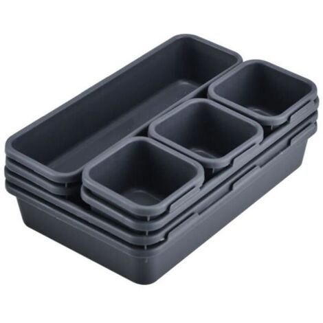 Bardusch - Organisateur Tiroir Bureau Cuisine Plateaux 8PCS Rangement Séparateurs de Tiroir en Plastique Très Profond pour Bureau et Maison
