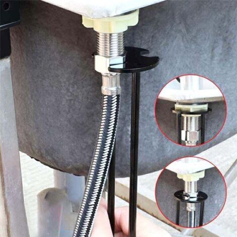 Bardusch-Outil de Plomberie Clé à Quatre Griffes pour Évier Salle de Bain Ensemble de 3 Baïonnettes
