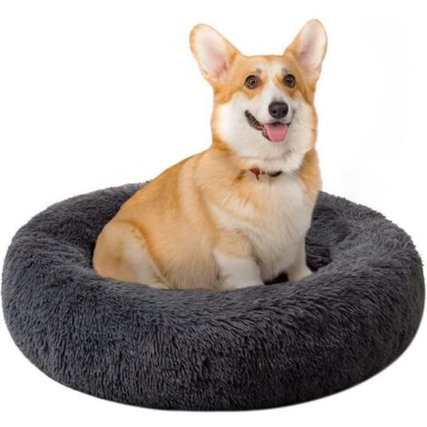 Bardusch-Panier pour chien amovible lit de chien apaisant tapis pour chien doux, grand panier pour chien 70cm-Gris foncé