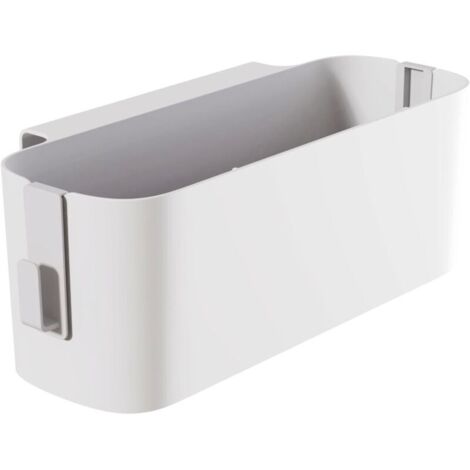 Bardusch-Panier suspendu chevet blanc, rangement télécommande/téléphone/magazine.