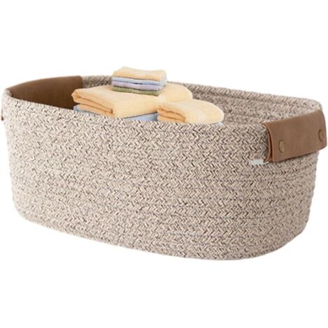 Bardusch-Panier tissé grand panier à linge, corde douce, pour chambre d'enfant, couvertures, vêtements, jouets, durable