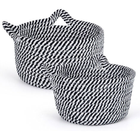 Bardusch-Paniers de rangement décoratifs, joli panier de rangement en corde de coton avec motif chat..