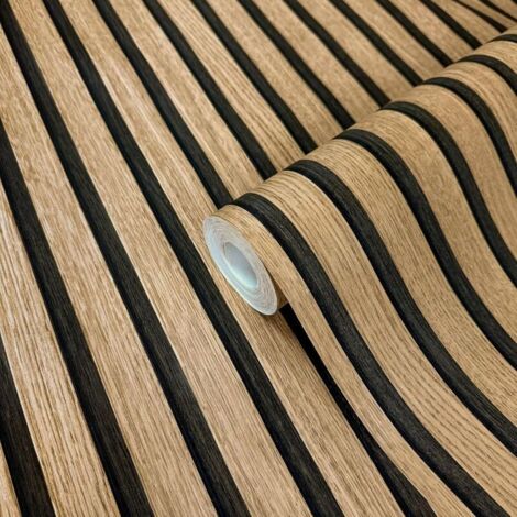 Bardusch-Papier peint bois scandinave 10,05×0,45 m, 3D/acoustique, Allemagne.