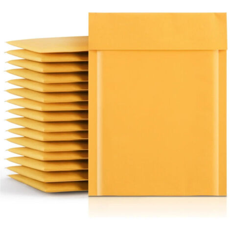 Bardusch-Paquet de 25 enveloppes matelassées à bulles kraft 4 x 6 avec fermeture hermétique