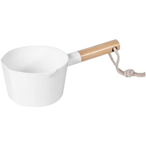 Bardusch-Pelle d'arrosage pour arroser les fleurs et prendre un bain Pelle de cuisine pour arroser la maison de style japonais avec corde de suspension peut tenir debout blanc