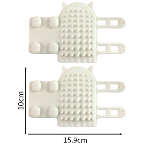 Bardusch Pet Tickling Artifact, 2pcs Artifact de Chatouillement, Brosse de Coin Pour Chat, Artefact de Chatouillement pour Animaux de Compagnie, Self Groomer Brosse Massage Chat, Autonettoyante