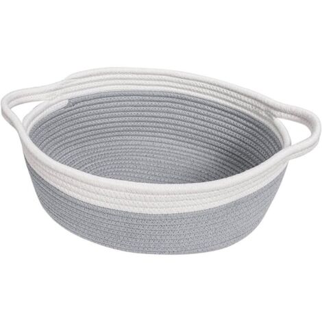 Bardusch-Petit panier tressé en rotin, gris, pour jouets, salle de bain, maquillage ou rangement en étagère
