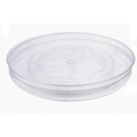 Bardusch-petit plateau pivotant en plastique sans BPA pour épices et ingrédients de cuisine, socle tournant pour le placard, transparent, 29 cm