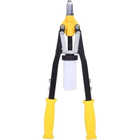 Bardusch Pince à Riveter Professionnelle, Riveteuse Pneumatique Acier épais en Forme de U Pince a Rivet Pop avec 5 Nez de Rivets 3,2 à 6,4 mm