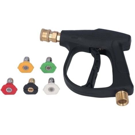 Bardusch-Pistolet de Nettoyage de Voiture Multifonctionnel avec 5 Buses, Pulvérisateur de Mousse Haute Pression, Matériau Durable pour un Fonctionnement Sûr, Large Application, Design