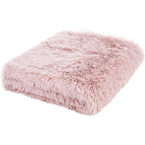 Bardusch-Plaid à Poils Longs Rose pâle 100145CM