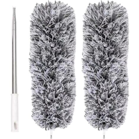 Bardusch - Plumeau Extensible en Microfibre avec Perche télescopique en Acier 110 po et tête Nettoyage Pliable Plumeau Plafond Lavable