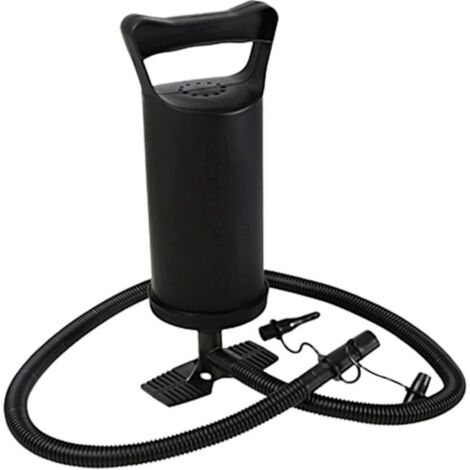 Bardusch-Pompe à air à double course, manuelle avec 2 embouts, 2 x 1,2 l, pompe à air manuelle pour piscine, matelas pneumatique, noir