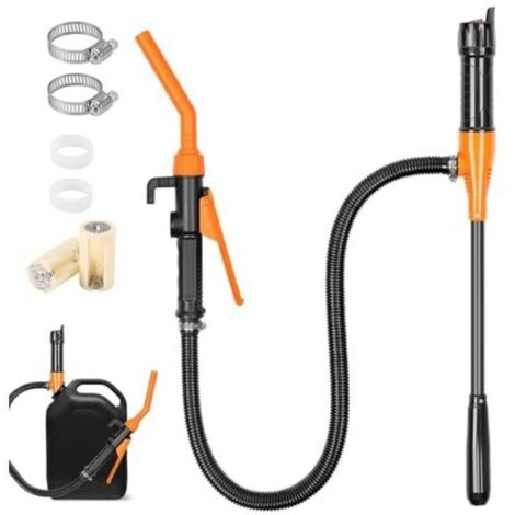 Bardusch-Pompe à batterie portable - Pompe à carburant multifonction à piles - Pompe à siphon électrique pour transvaser l'essence, le diesel, l'eau, le carburant, jusqu'à 9 litres par minute