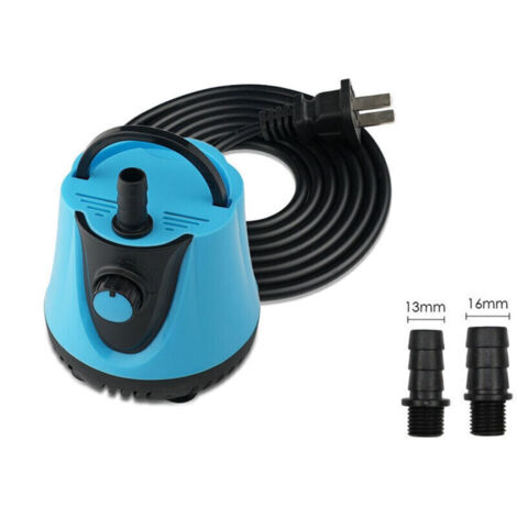 Bardusch-Pompe d'aquarium 25 W 1 500 l/h, submersible, ultra silencieuse, mini-pompe pour bassin, fontaine, avec interrupteur réglable et câble de 1,5 m, 2 buses, pour bassins, aquariums, culture hydr