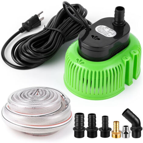 Bardusch-Pompe de couverture de piscine hors sol, pompe à eau pour vidange de piscine, pompe à eau submersible avec tuyau de drainage de 4,9 m et câble d'alimentation extra long de 7,6 m (840 GPH - Ve