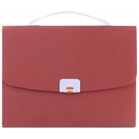 Bardusch-Portable de Poche A4 Document d'affaires Sac d'organes Dossier de Stockage Organisateur étudiant Test Porte-Papier Pack Rouge