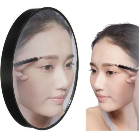 Bardusch - Portable Petit Miroir Mirroir a Ventouse Grossissant x10 Maquillage Cosmétique