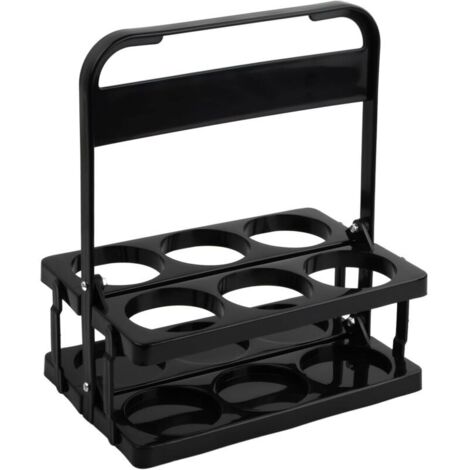 Bardusch-Porte-bouteilles pliable en plastique – capacité 6 bouteilles – idéal bière, vin – pour barbecue, pique-nique ou fête