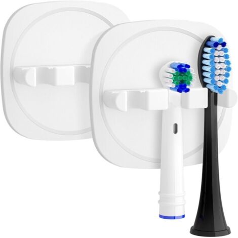 Bardusch-Porte-brosse électrique mural – autocollant 3M – 2 pièces – salle de bain – blanc