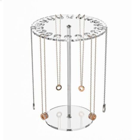 Bardusch Porte Collier Presentoir Bijoux, Acrylique Porte Bracelet Arrondi Support Bracelet, Rangement Collier Présentoir Bracelet, Arbre a Bijoux pour Colliers, Bracelets