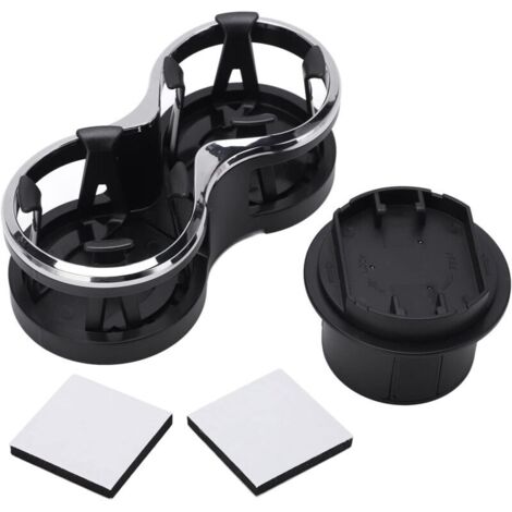 Bardusch-Porte-gobelet 2-en-1 voiture avec rallonge + cendrier intégré – support universel noir canette/bouteille