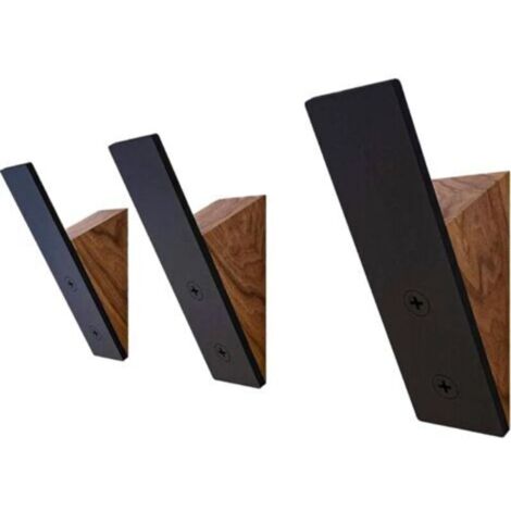 Bardusch Porte-manteau mural en bois et acier, parfait pour les entrées d'entrée, élégance organisation dans un paquet, cintre mural idéal pour n'importe quelle pièce