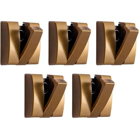 Bardusch-Porte-manteau mural pliant en aluminium, 5 crochets, pour salle de bain