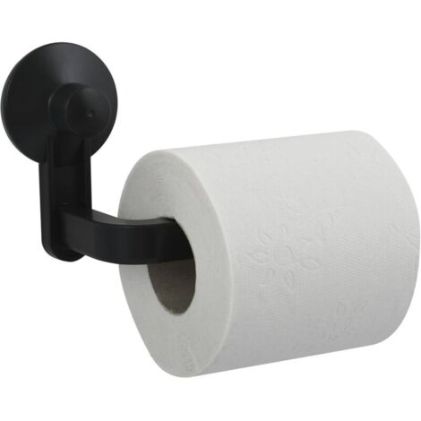 Bardusch-Porte Rouleau papier Wc ou serviettes à ventouse PVC Noir