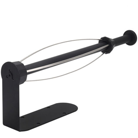 Bardusch-Porte Sopalin sans Perçage, Porte Rouleau Essuie Tout Mural Auto-Adhésif à Suspendre, Noir Support Sopalin Effet Amortissant, pour Cuisine Salle de Bains, Fournis avec Colle Et Vis