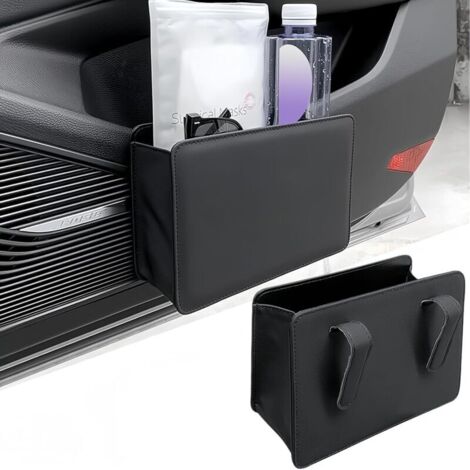 Bardusch-Poubelle de Voiture Petite Poubelle Pliable Voiture Boîte de Rangement Voiture Mini Poubelle Portable Accessoires de Voiture Intérieur Adapté au Stockage Multifonctionnel Dans la Voiture(Noir