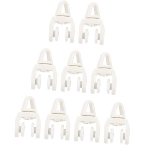 Bardusch Poulies Silencieuses pour Rails de Rideaux Coulissants 50 Pièces, Rouleaux Plastiques Polyvalents, Système de Roulement Lisse, Accessoires pour Rideaux, Voilages et Cantonnières
